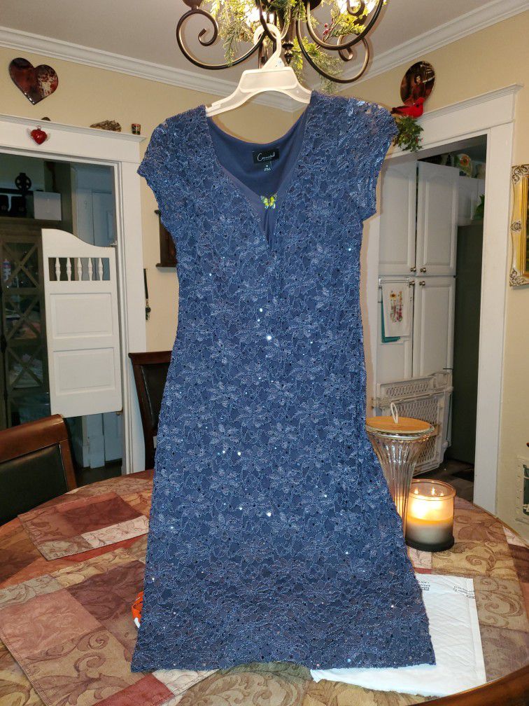 Purple Heart Shaped Dress , looks Blue In The Photo A Must See