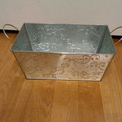 Galvanized Basket with Handles on each side