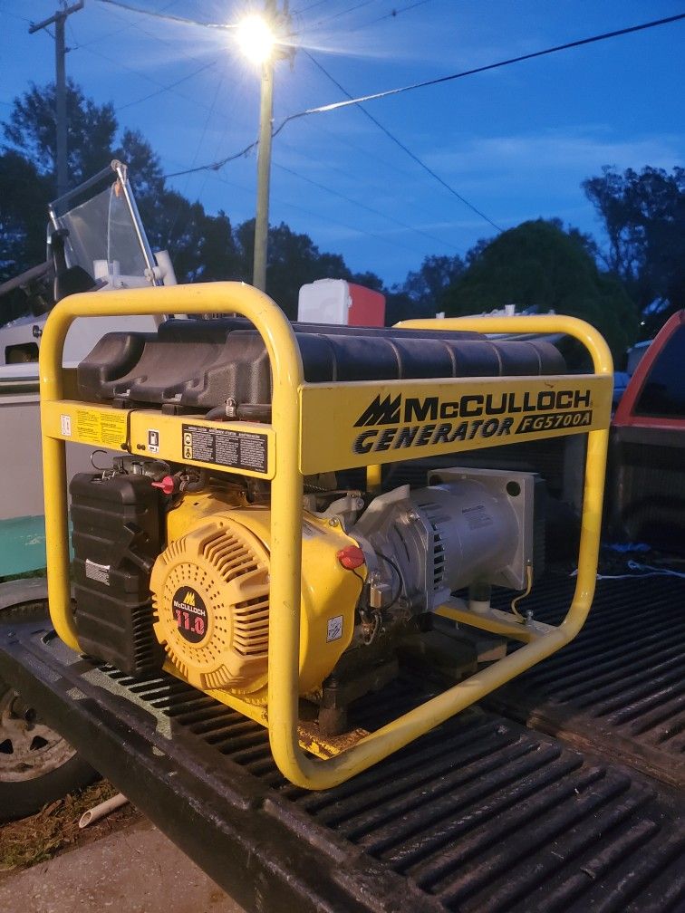 McCulloch 11hp 5700 Watt Generator for Sale in Valrico, FL OfferUp