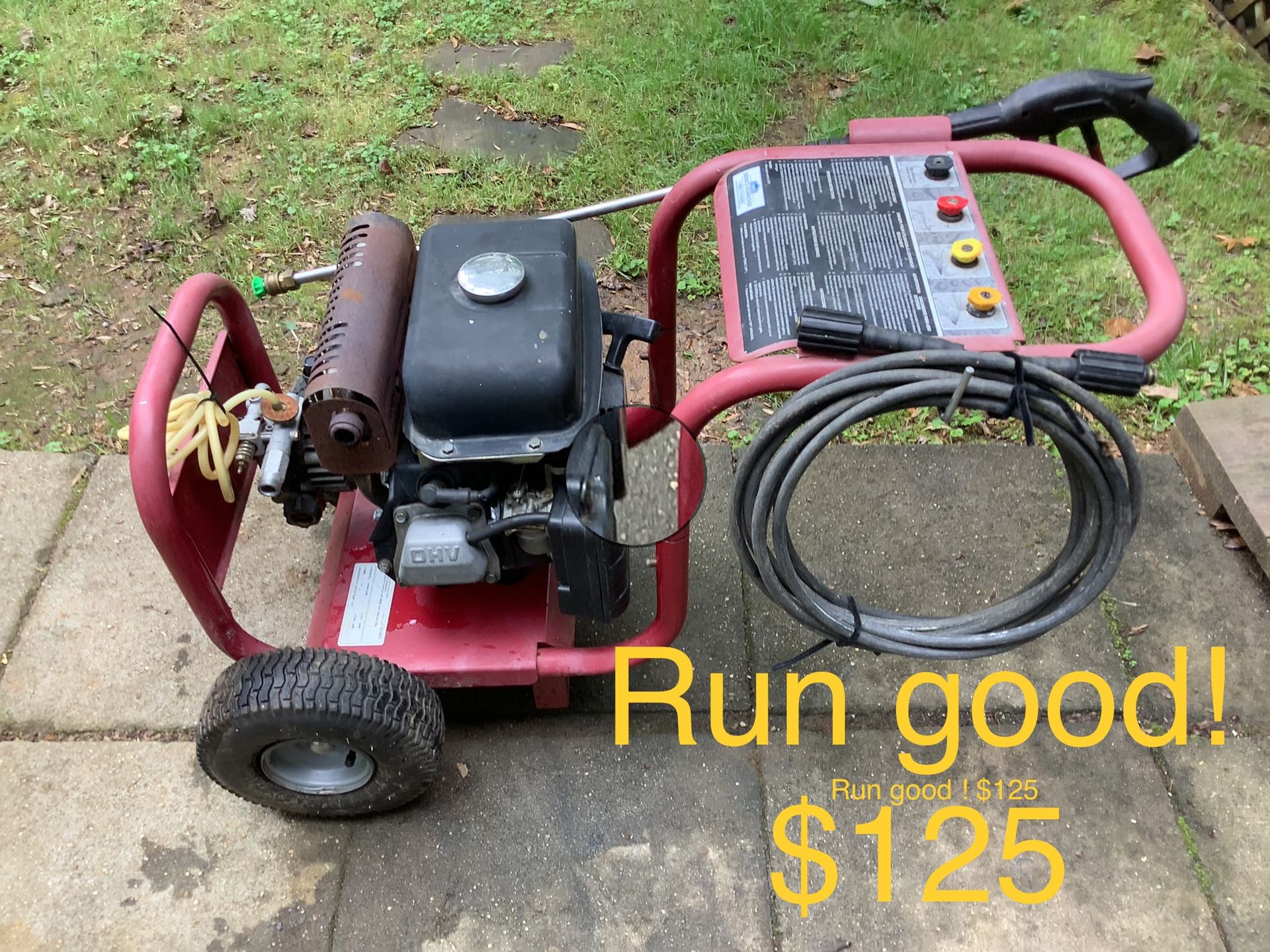Pressure Washer Run Great Rebuilt Carburetor $125
