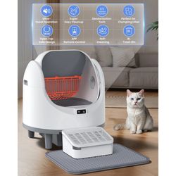 Dlopede Automatic Self-Cleaning Cat Litter Box with App Control, Infrared Safety Sensor, Smart Cat Toilet