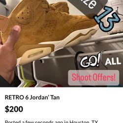 RETRO 6 Jordan’ Tan