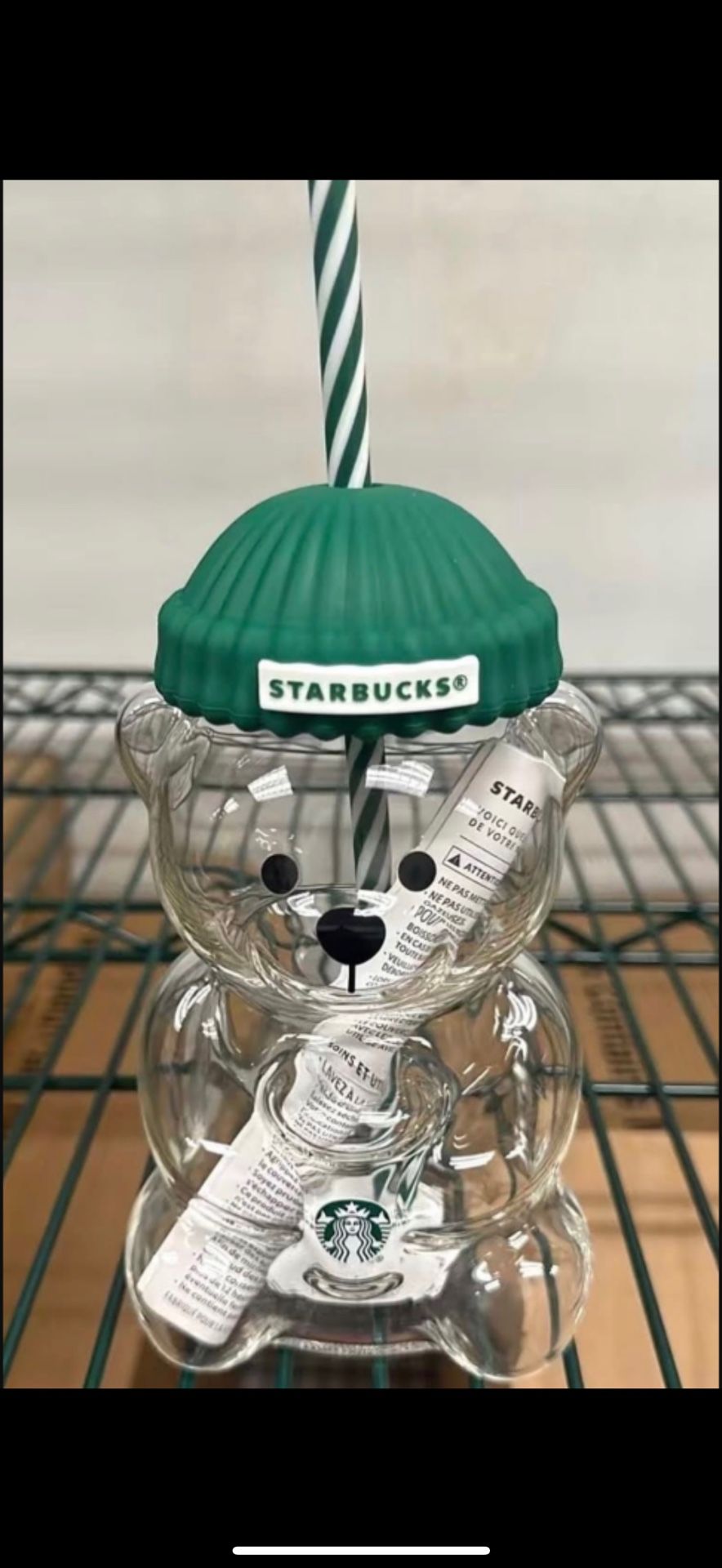 Starbuck Bearista Glass Cup
