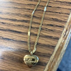 Heart Necklace Gold Plated 