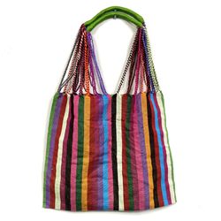 Mexican Handwoven Striped Bag. New Unused 