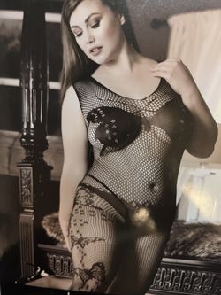 Sexy Bodystocking Lingerie-Black Color-PLUS Queen Size- Brand New $30- NUEVO EN PAQUETE