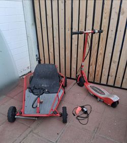 Razor Electric Go Cart & Scooter (Needs Batteries)
