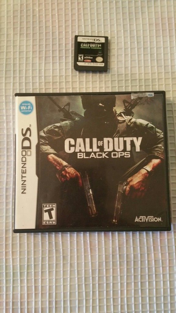 NINTENDO 3DS CALL OF DUTY BLACK OPS&CALL OF DUTY 4 MODERN WARFARE IN GREAT.CONDITION BOTH GAMES