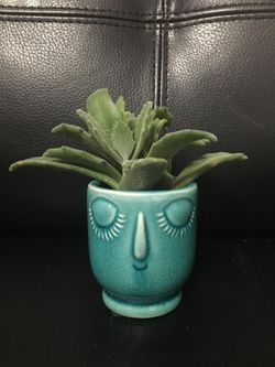 Cute blue face with hair