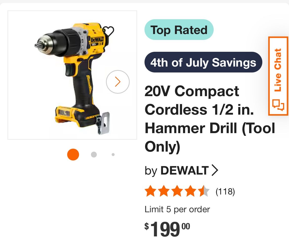 Dewalt Cordless Hammer Drill