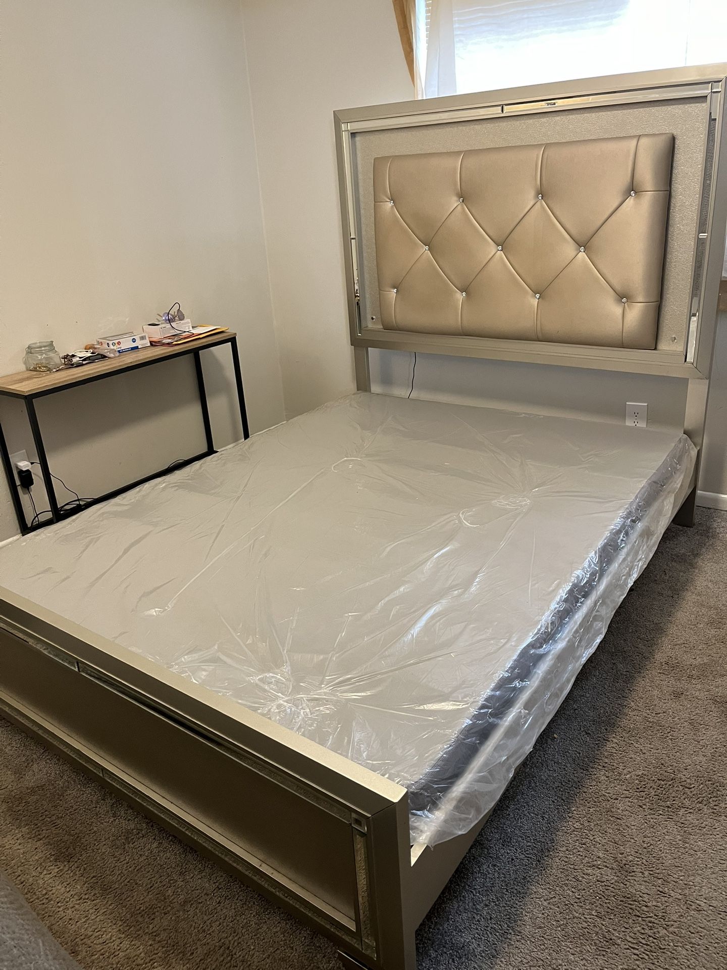 Queen Bed Frame and Box Spring 