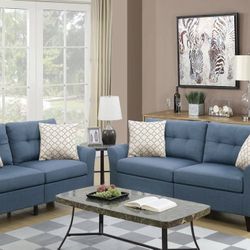 2 Pc Sofa And Loveseat Set 