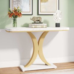 Entrance Table - Gold and White 
