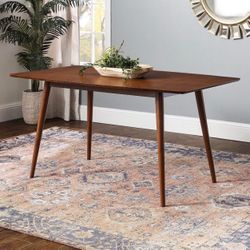 60" Wood Dining Table in Acorn Brown, New in box
