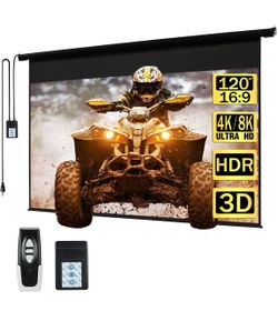 120-Inch Electric Motorized Projector Screen 16:9