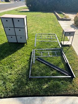 Twin bed plus storage and nightstand