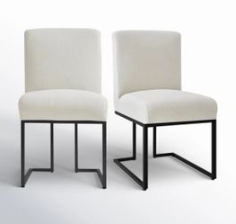 Bende 19” fabric upholstered chairs - set of 2 - new in box