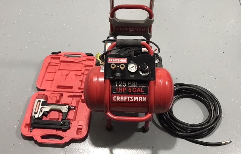 Air Compressor & Staple Gun