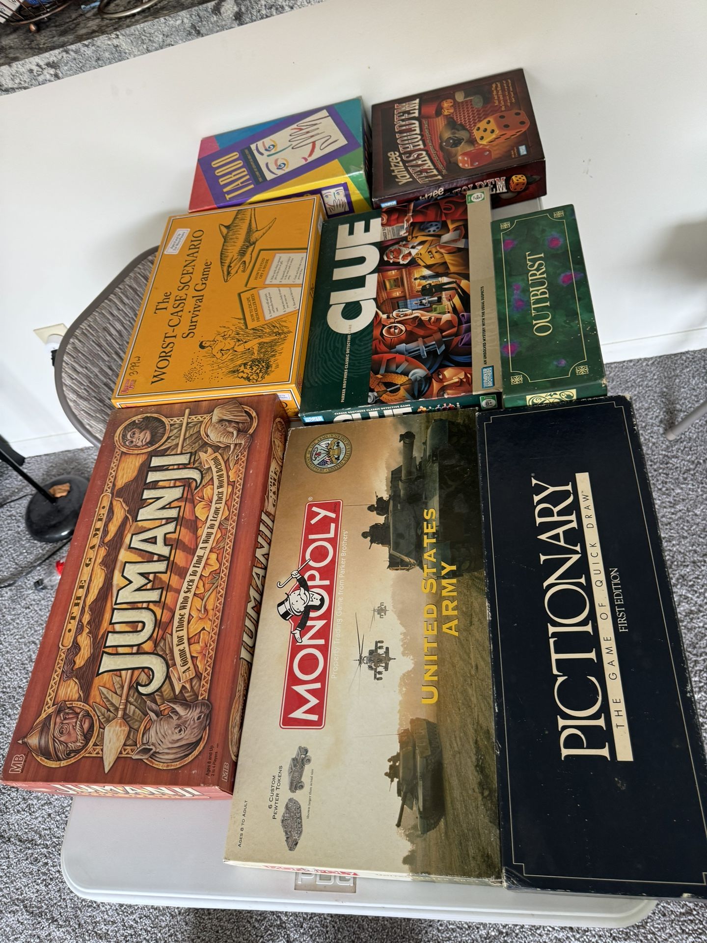 10 Board Games Clue, Pictionary, Outburst, Monopoly And More