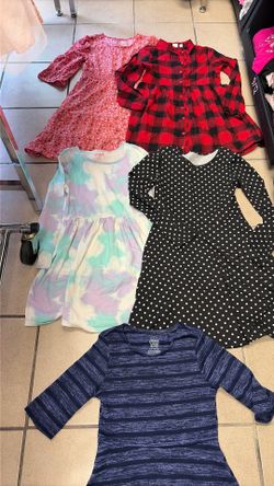 Girl Clothes Size 10/12 Longsleeve Summer Dresses