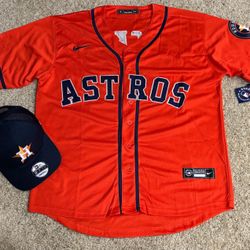 Orange Astros Jerseys at $50 each + 1 FREE hat