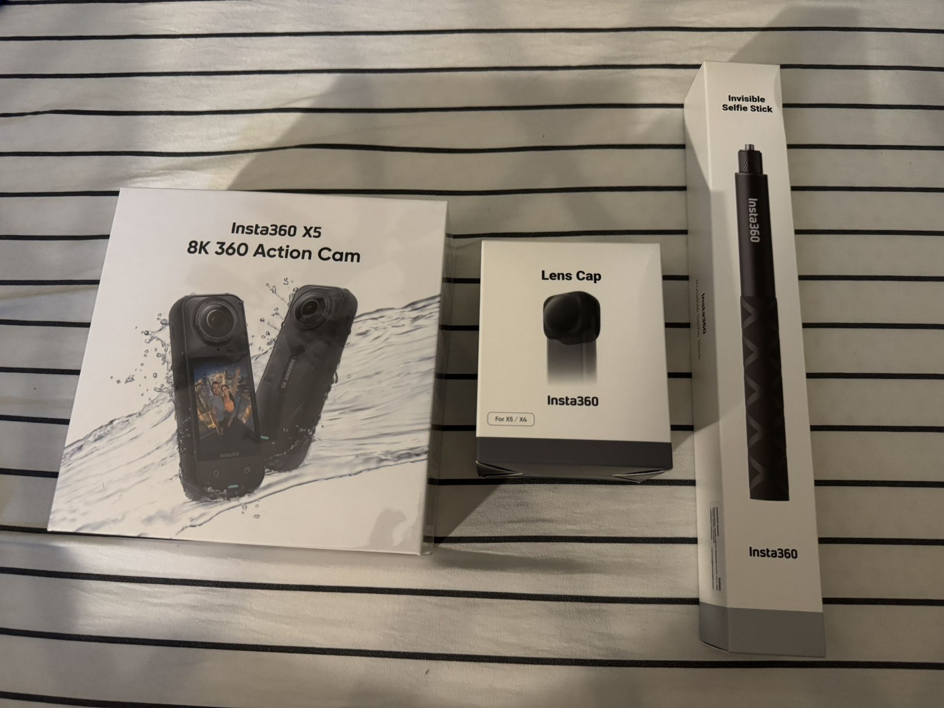 Insta360 X5 Get-Set Bundle - 8K 360 Action Cam with Invisible Selfie Stick
