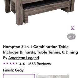 3 In 1 Pool Table 