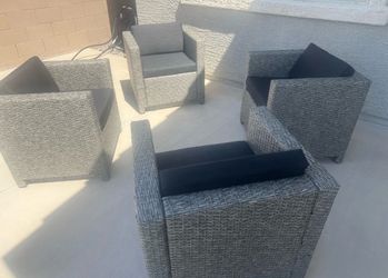 Outdoor Wicker Patio Chairs Set of 4