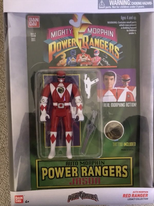 Mighty Morphin Power Rangers Auto Morphin Figure Red Ranger