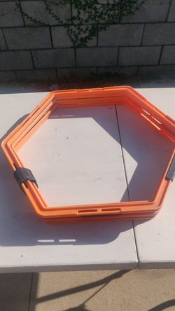 Set of 6 Orange Hexagon Agility Training Rings