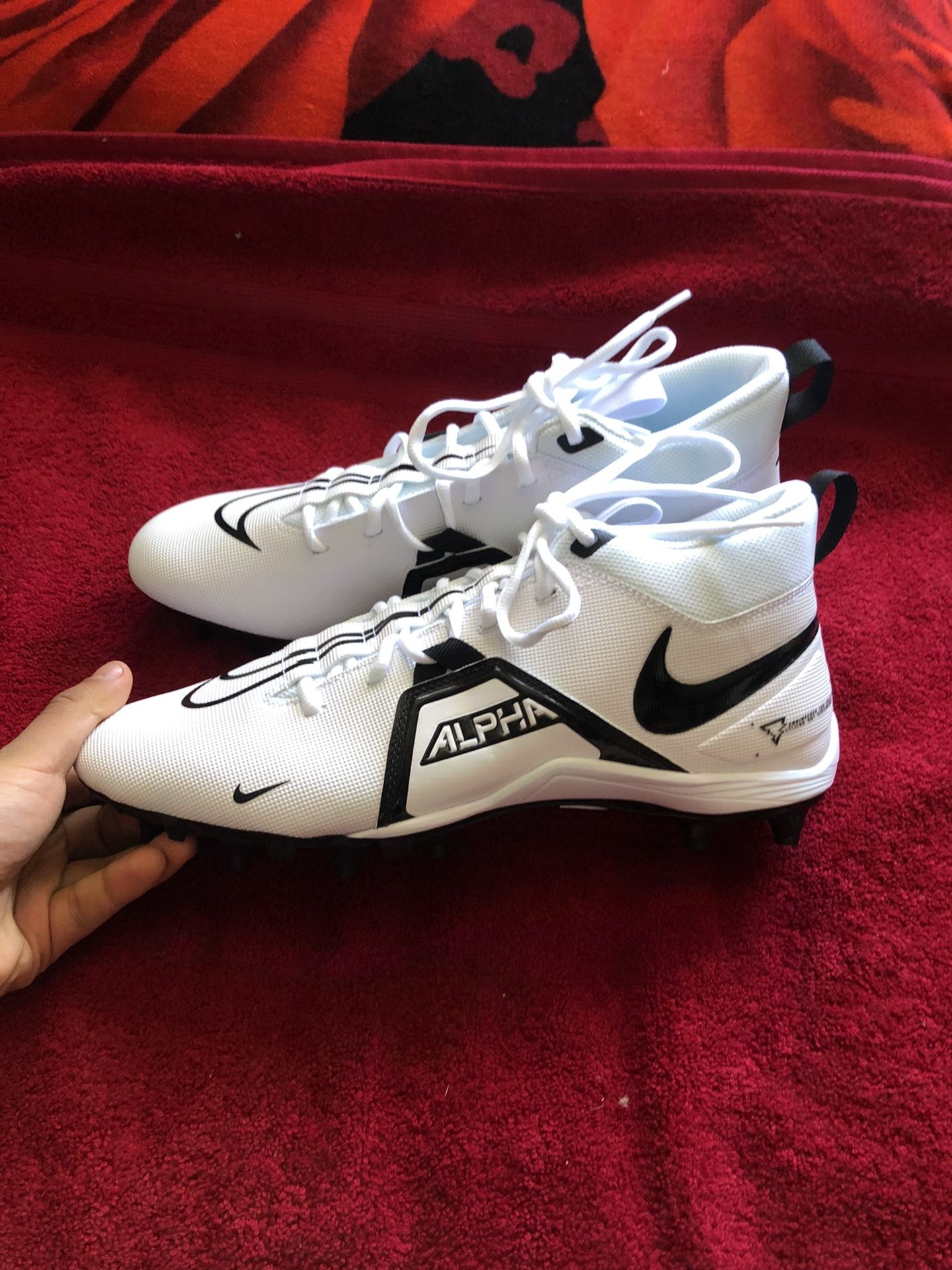 white nike football cleats size 12