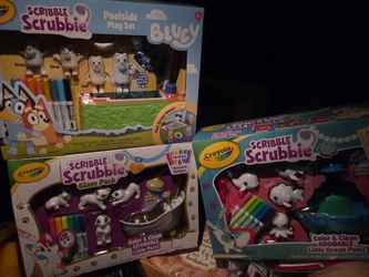 Toys Crayola scribble ocean animals, bluey, and pets set