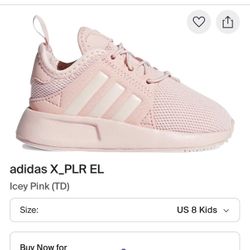 Pink Girls Adidas Size 10 (kids)