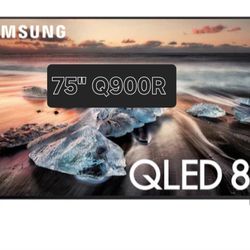 SAMSUNG 75"INCH QLED 8K SMART TV Q900R ACCESSORIES INCLUDED 