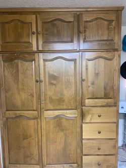 Wood cabinets
