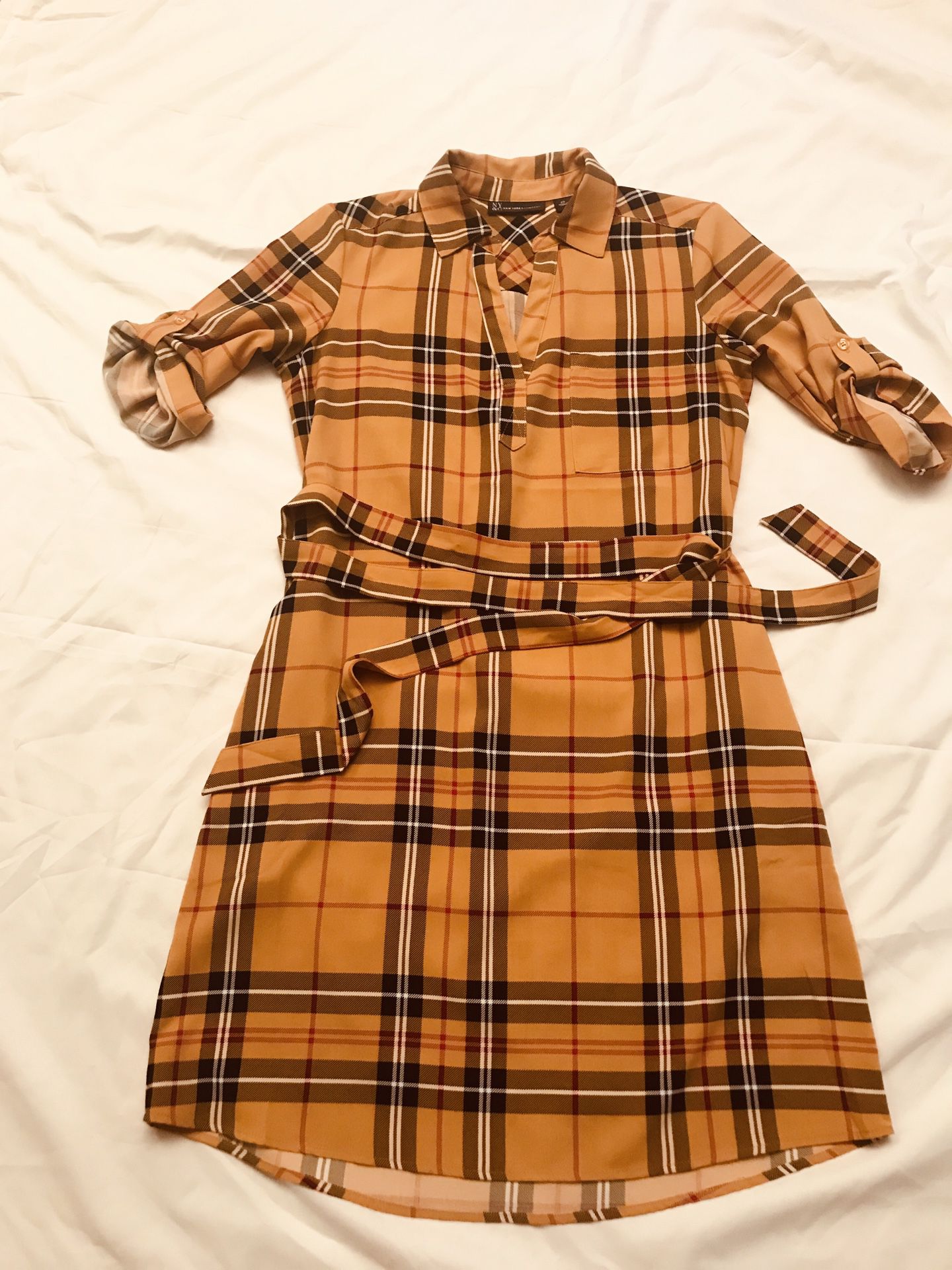 NY&Co Burberry Pattern dress XS