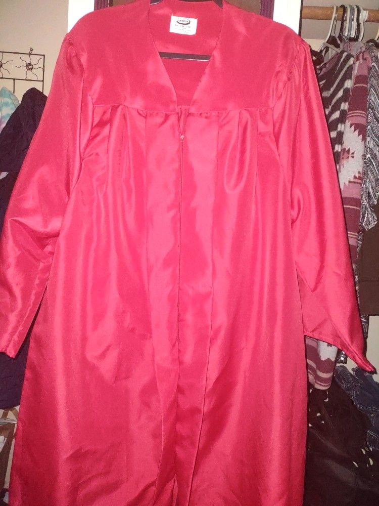 Scarlett Red Graduation Gown And Cap