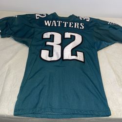 Authentic Ricky Watters Philadelphia Eagles Jersey Green Clean Mens 44 Russell