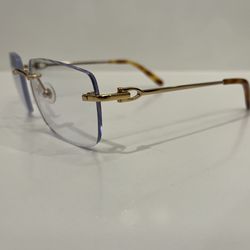 Gold C Decor Glasses Clear lenses