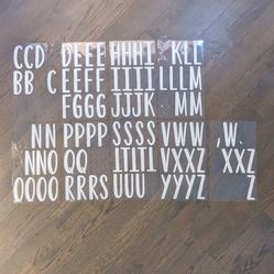 Art Crafts Scrapbook Stickers - Letters, White