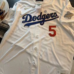 Men's Los Angeles Dodgers Freddie Freeman Nike White 2026 Gold Collection Stadium Jersey size XL