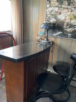 Bar Two Chairs Plus The Bar Stool With It 