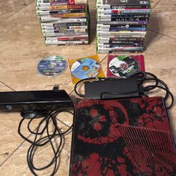 Xbox 360 Gears Of War Console, Kinect, Controller, 35 Games