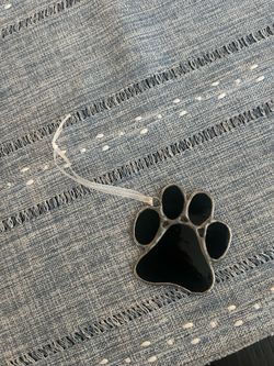 Black paw print ornament