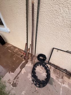 Metal stakes, garden stuff