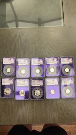 Ngc coin slabs assortment silver