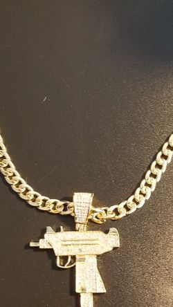 14k Gold Plated Cuban Chain Combo.