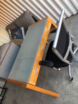 Desk and chair