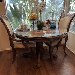 Dining Table  With 2 Chairs  No Glass Top 