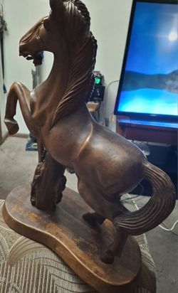 Wooden Horse Sculpture